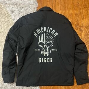 NEW American Biker Quilted Black Jacket